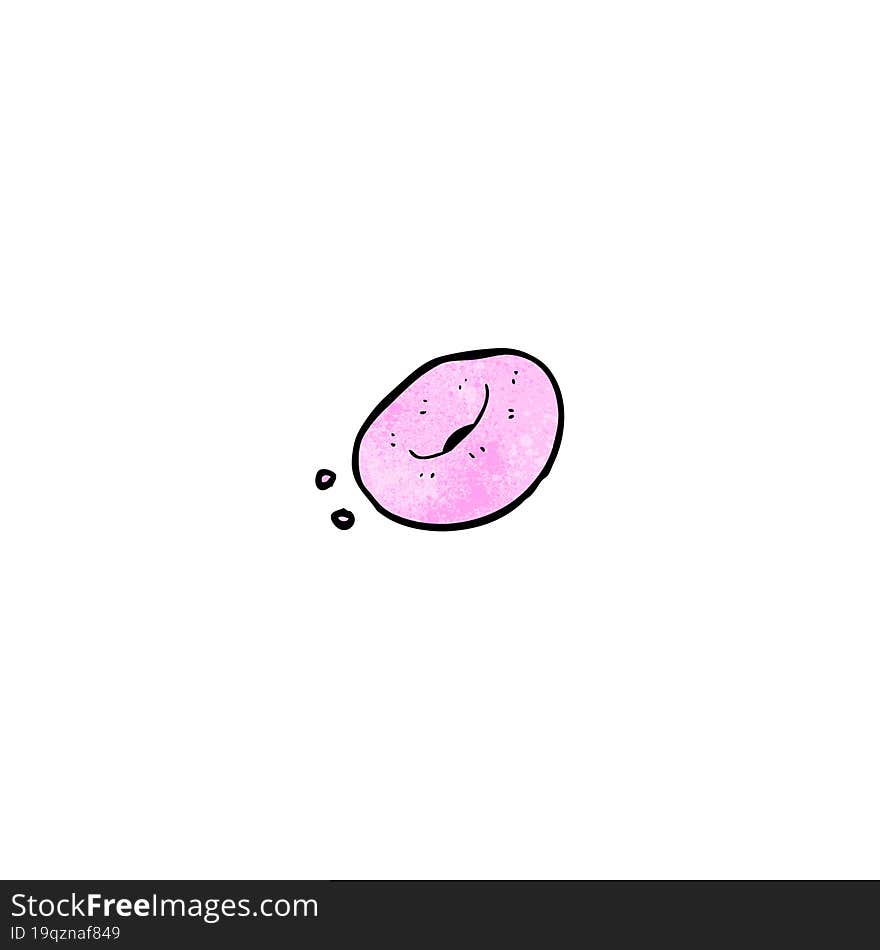 cartoon pink doughnut