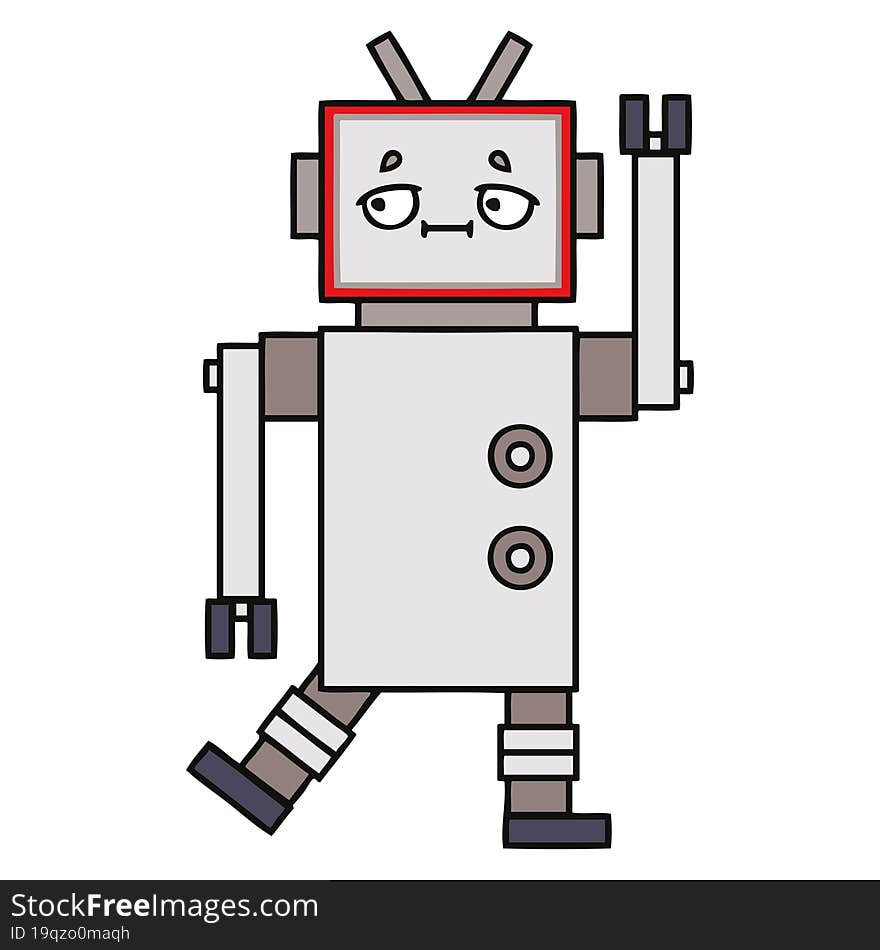 cute cartoon of a robot. cute cartoon of a robot