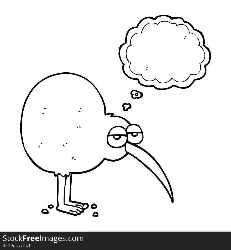 Thought Bubble Cartoon Kiwi