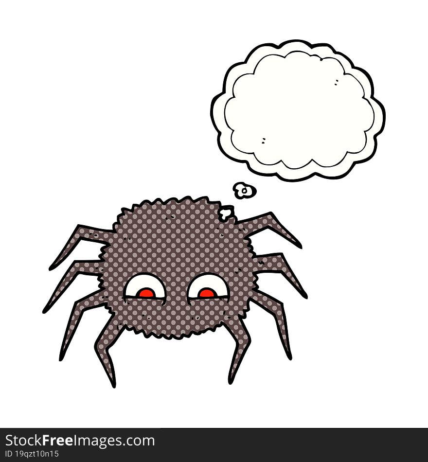 thought bubble cartoon spider