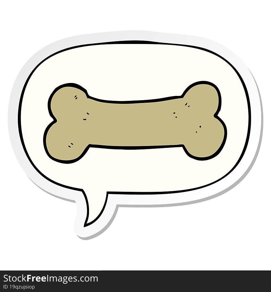 Cute Cartoon Drawing And Speech Bubble Sticker