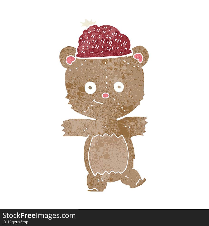 cartoon bear in hat