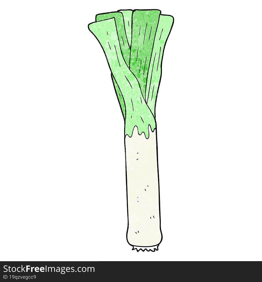 textured cartoon leek