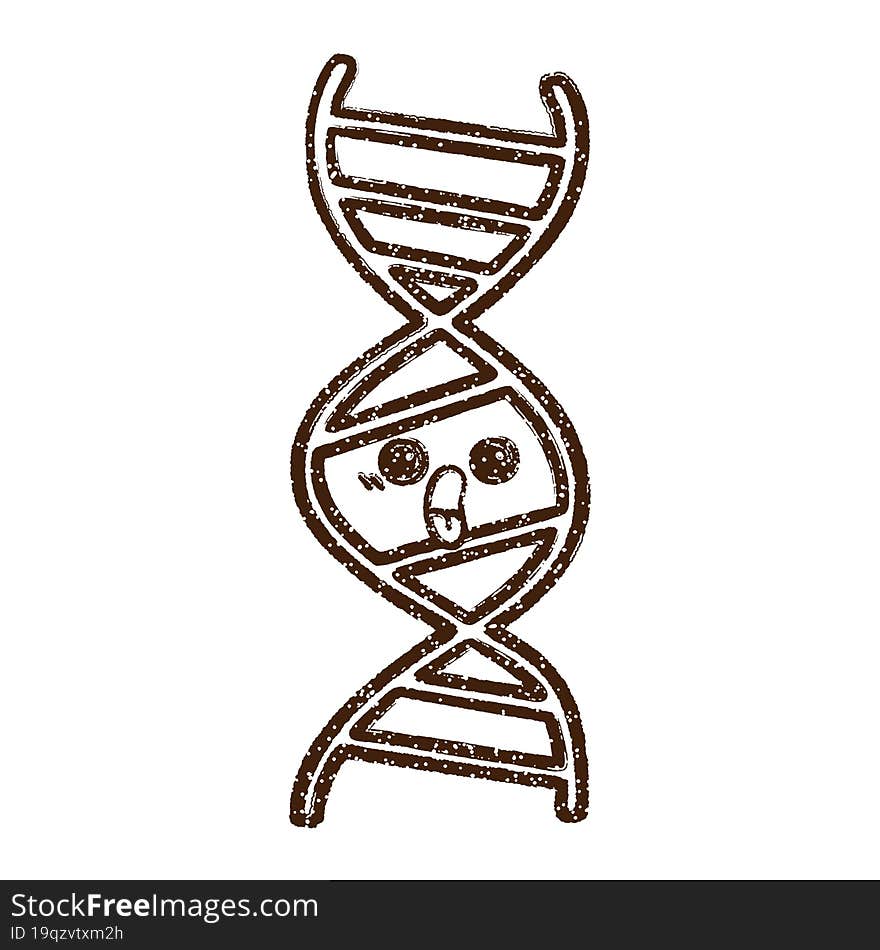 DNA Charcoal Drawing