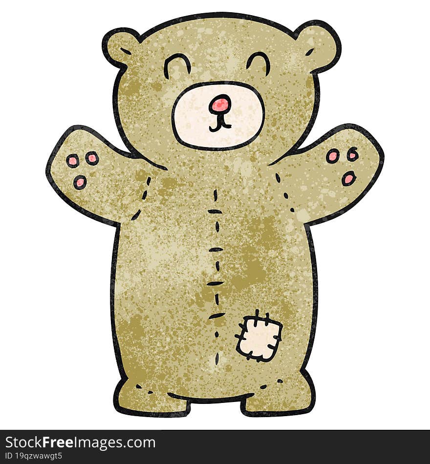 textured cartoon teddy bear