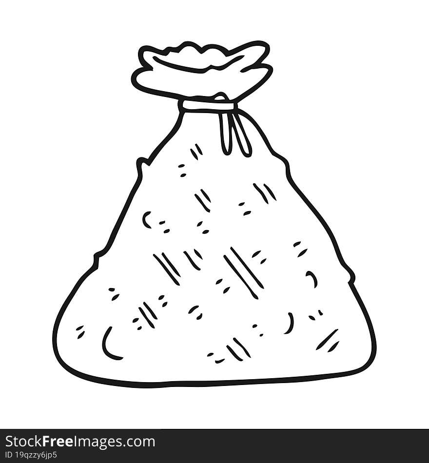 cartoon old hessian sack