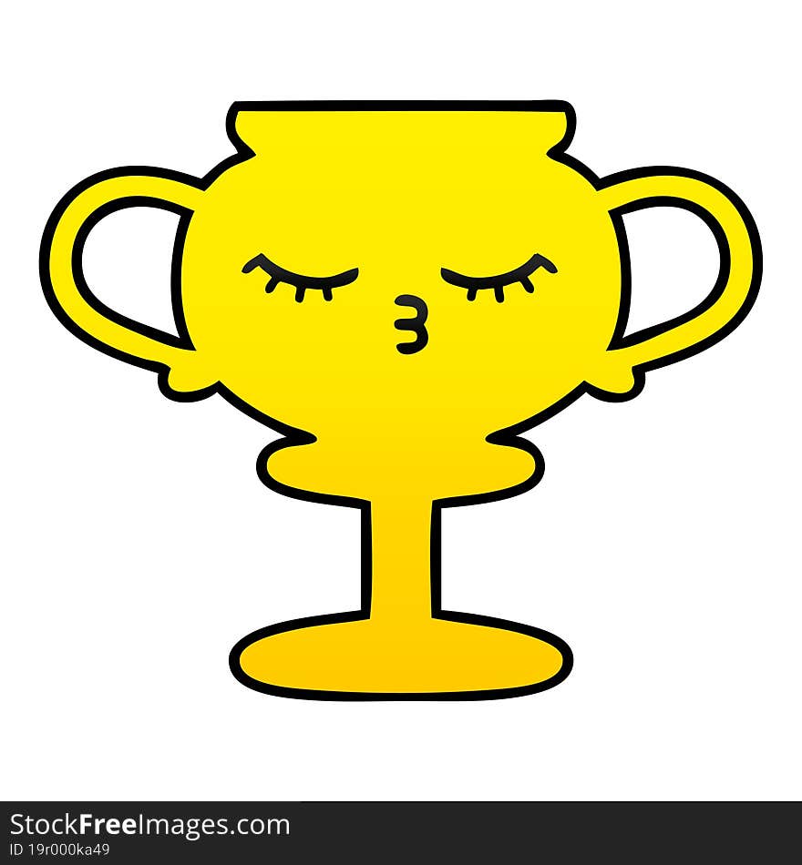 gradient shaded cartoon of a trophy