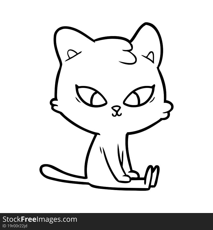 cute cartoon cat. cute cartoon cat