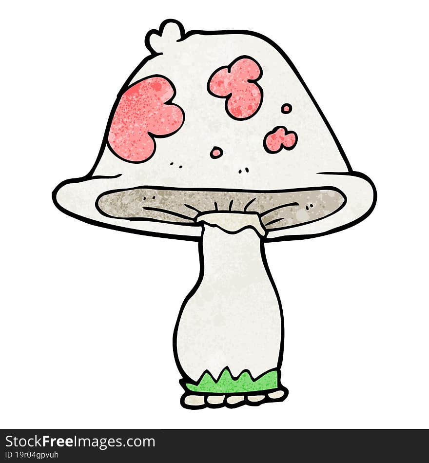 Textured Cartoon Mushroom