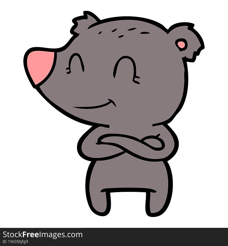 friendly bear cartoon. friendly bear cartoon