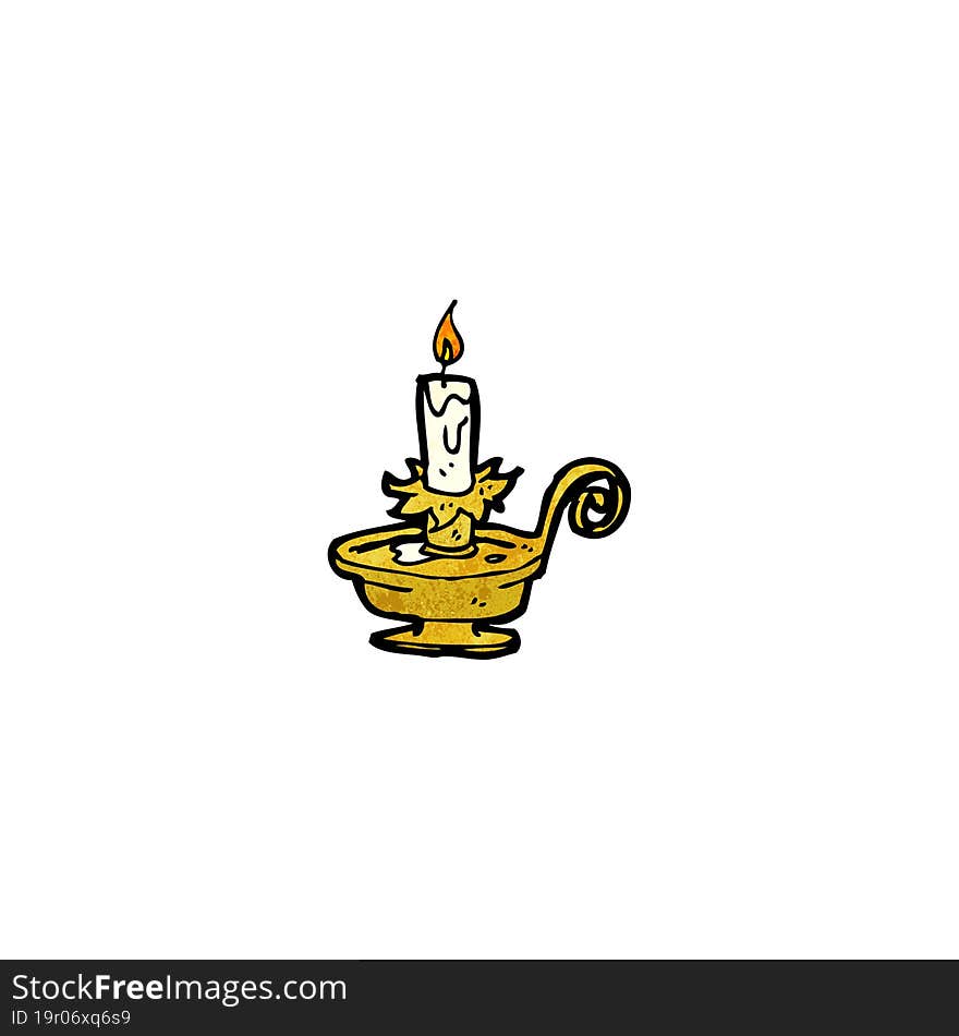 Old Candle Holder Cartoon