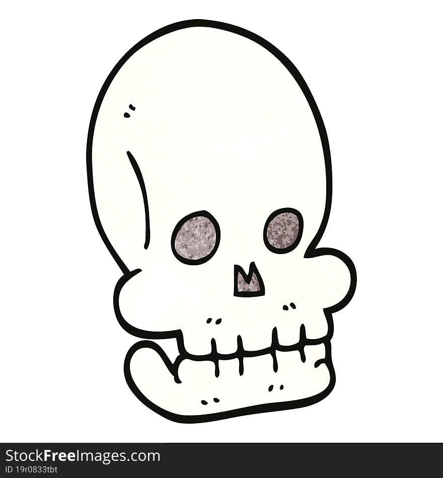 cartoon doodle funny skull