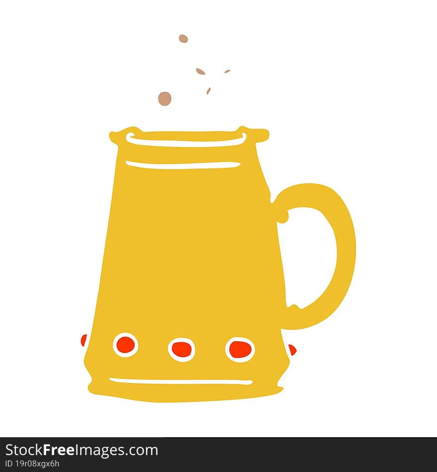 Flat Color Illustration Cartoon Jem Encrusted Cup