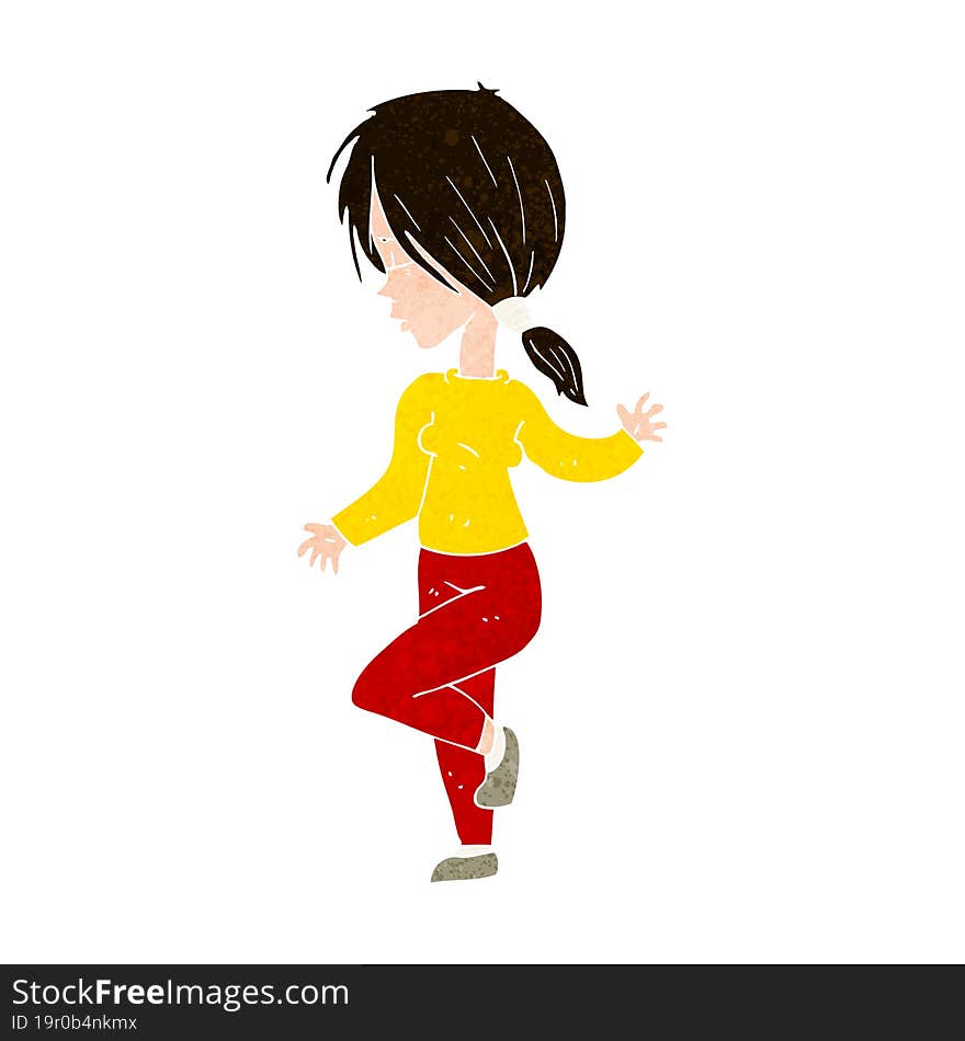 Cartoon Girl Dancing