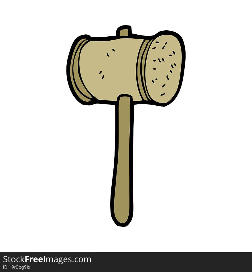 cartoon wooden hammer