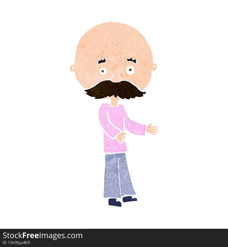 Cartoon Man With Mustache