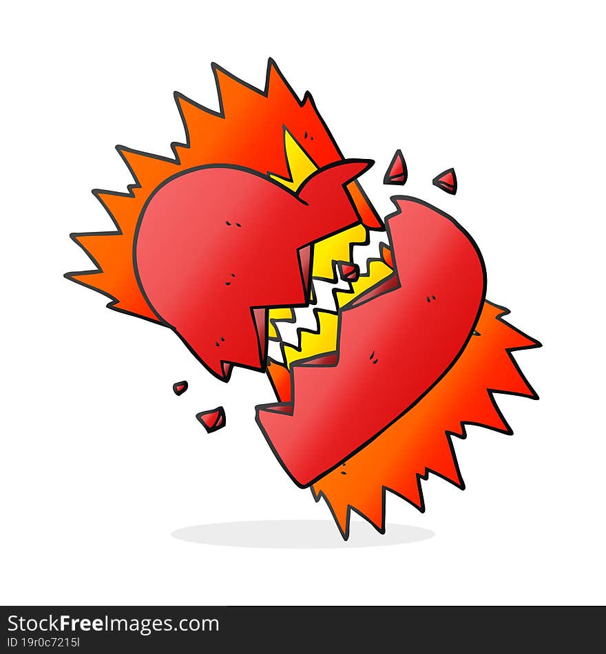 cartoon broken heart