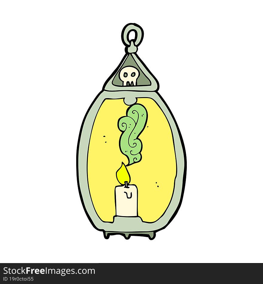 cartoon spooky lantern