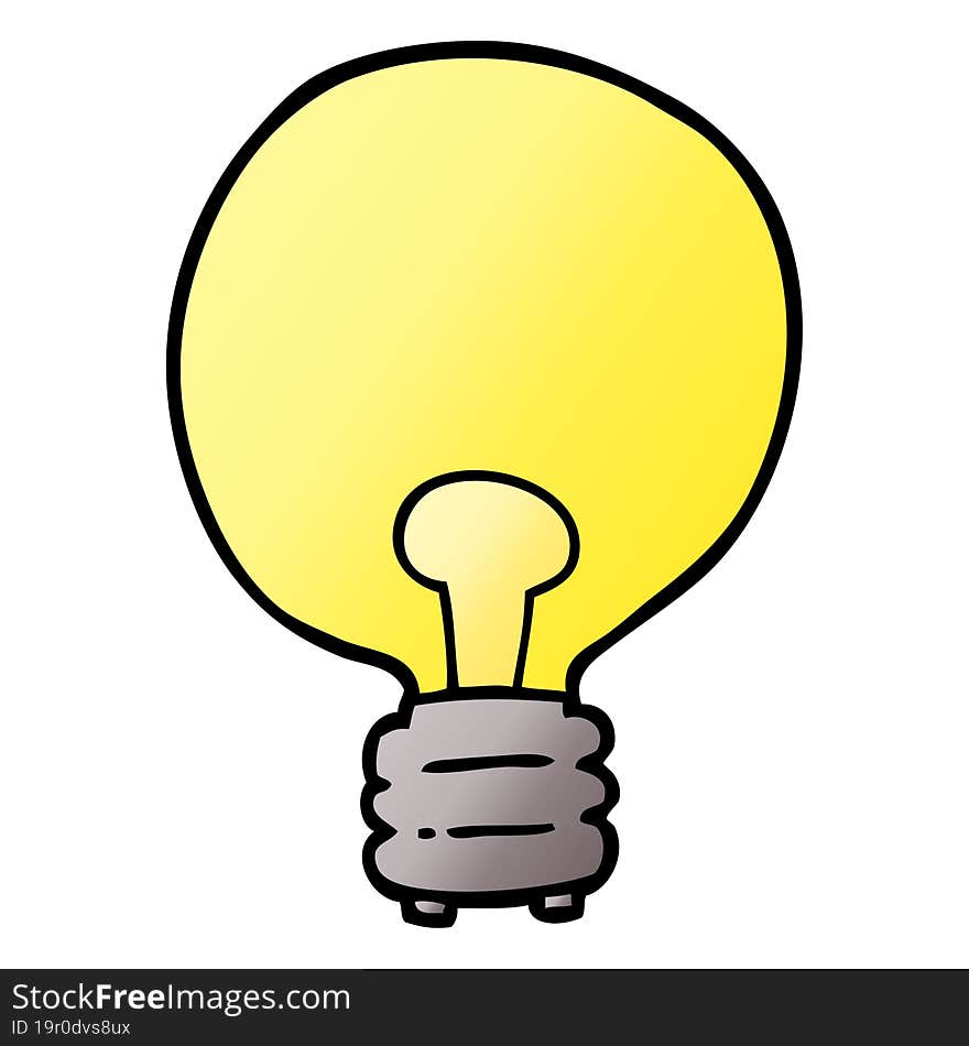 Cartoon Doodle Light Bulb