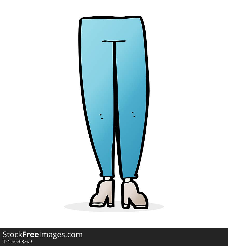 cartoon female legs