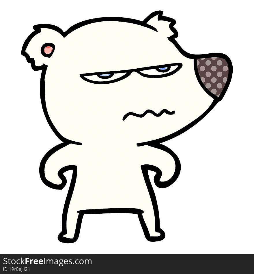 angry bear polar cartoon. angry bear polar cartoon