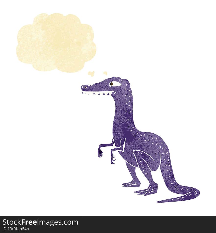 Cartoon Dinosaur With Thought Bubble