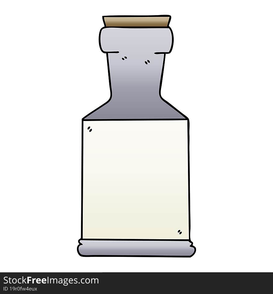 quirky gradient shaded cartoon potion bottle