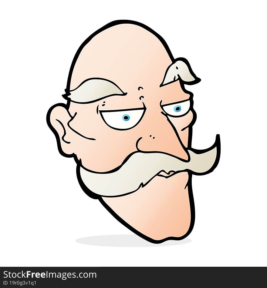 Cartoon Old Man Face