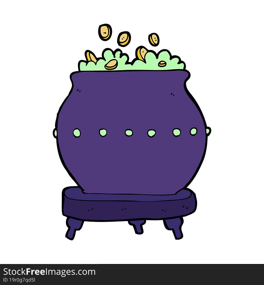 cartoon halloween pot