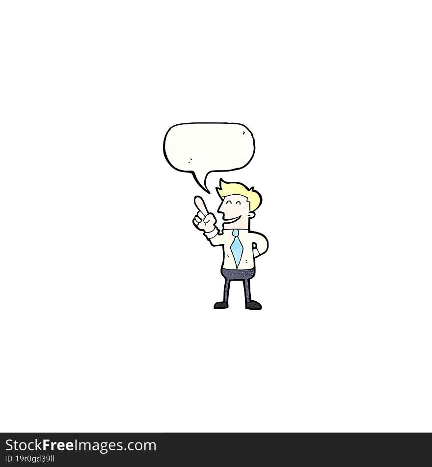 cartoon businessman with great idea