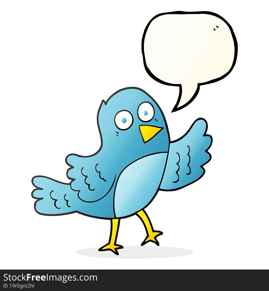 Speech Bubble Cartoon Bird