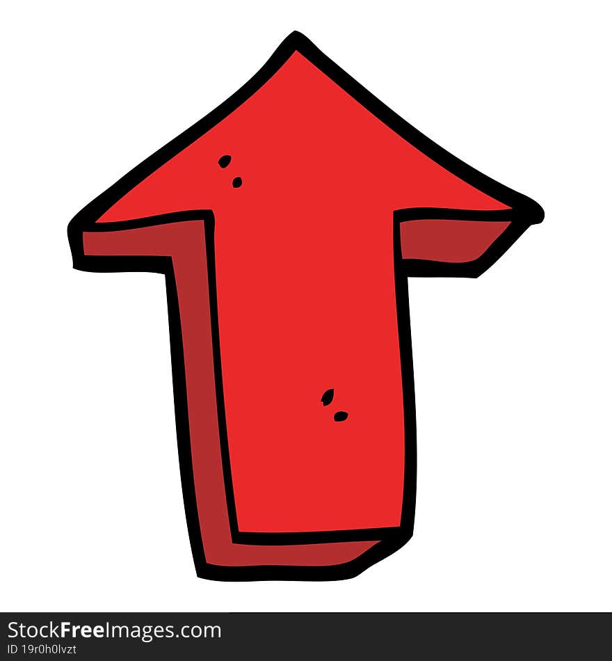 cartoon doodle arrow pointing direction