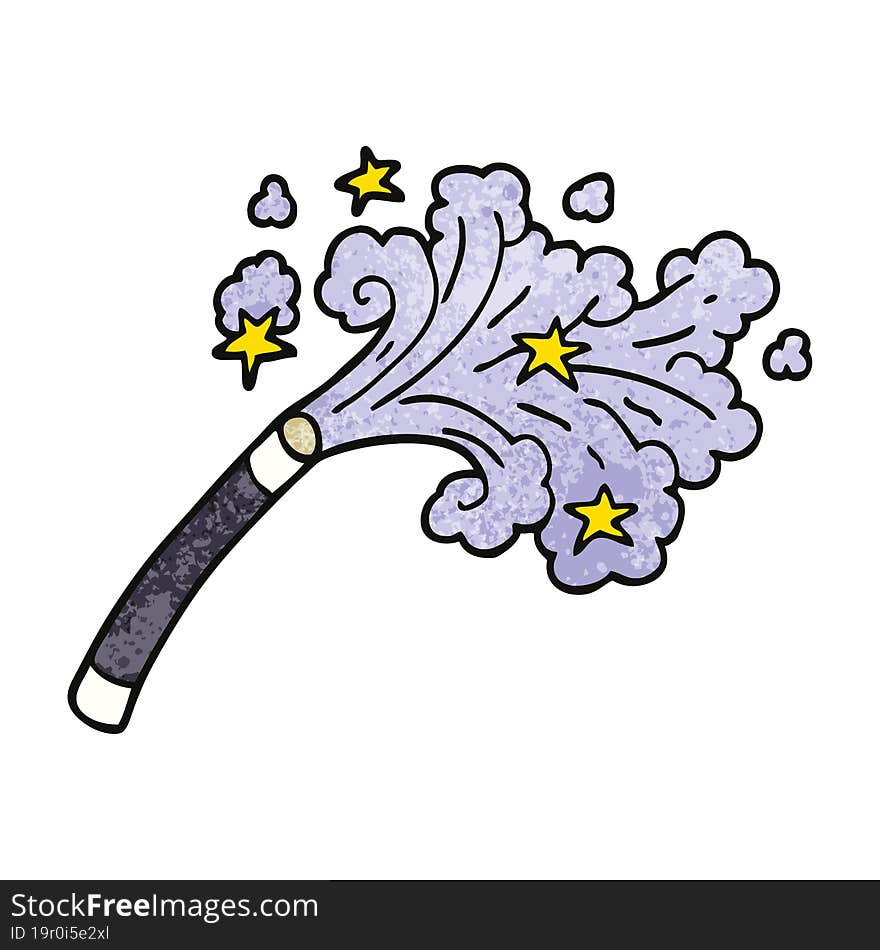 cartoon doodle magicians wand