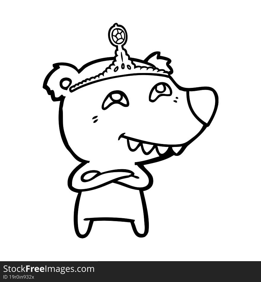 cartoon bear showing teeth. cartoon bear showing teeth