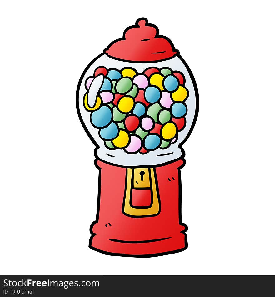 cartoon gumball machine. cartoon gumball machine