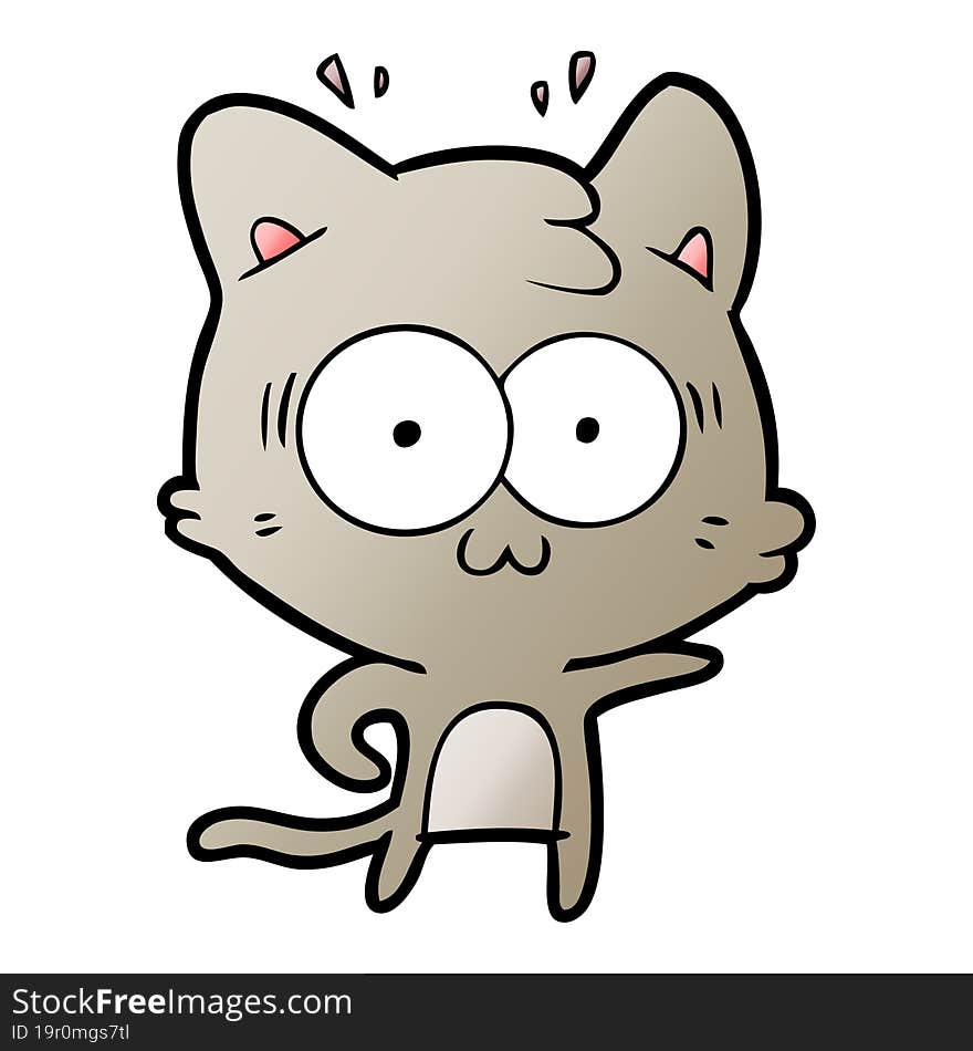 cartoon surprised cat. cartoon surprised cat