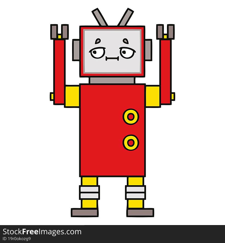 cute cartoon of a robot. cute cartoon of a robot