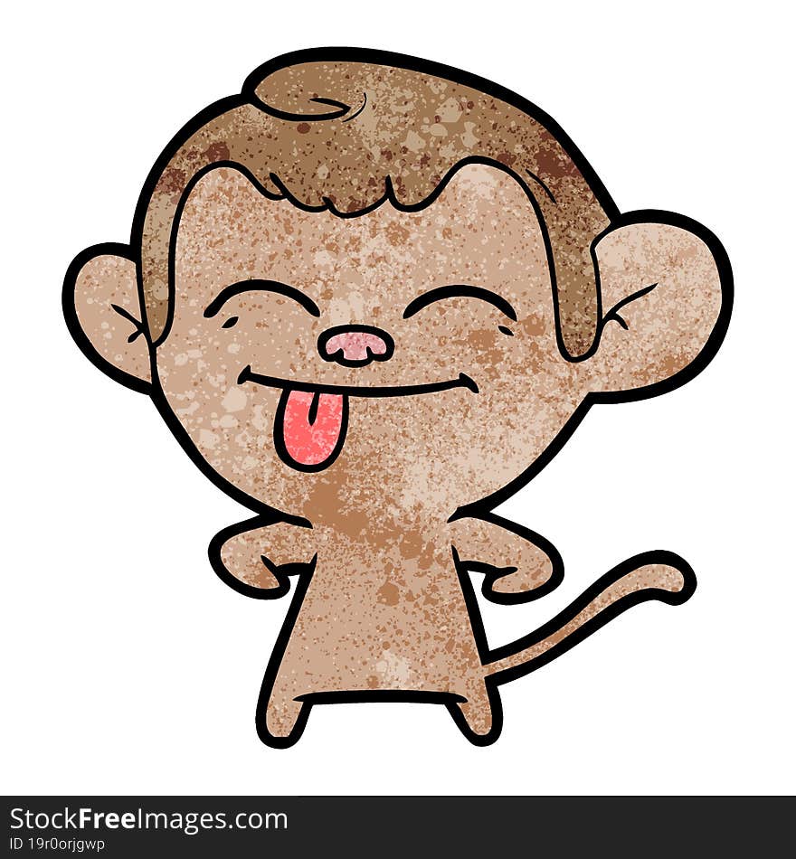 funny cartoon monkey. funny cartoon monkey