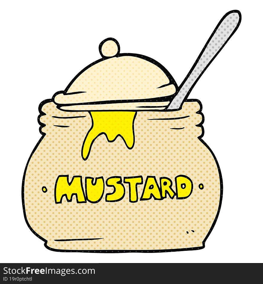 cartoon mustard pot