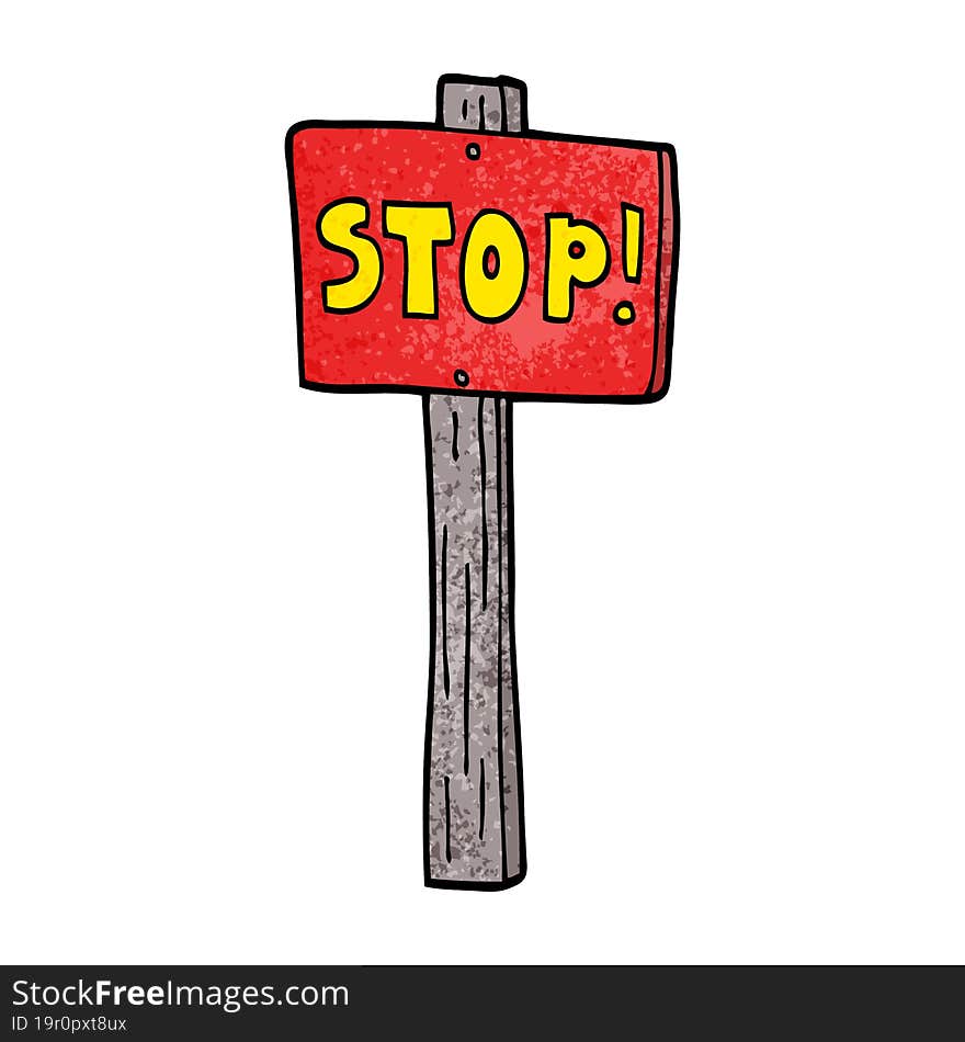 cartoon doodle road sign