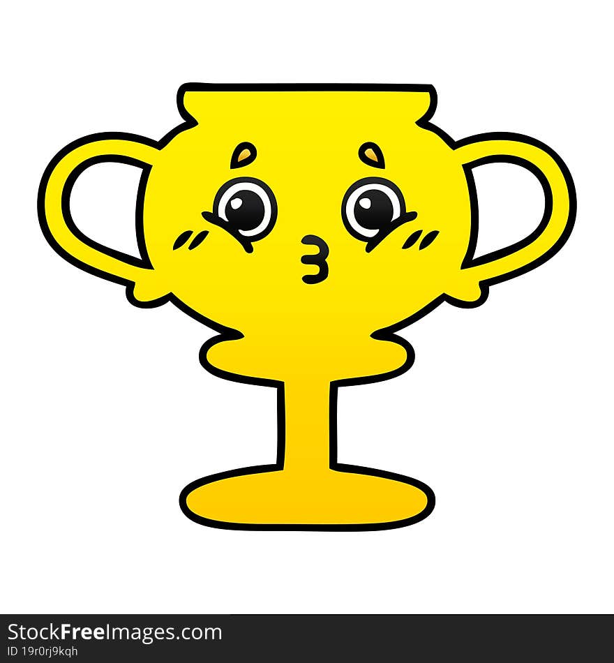 gradient shaded cartoon of a trophy