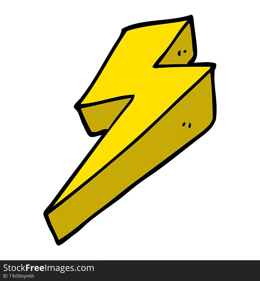 Cartoon Doodle Thunder Bolts