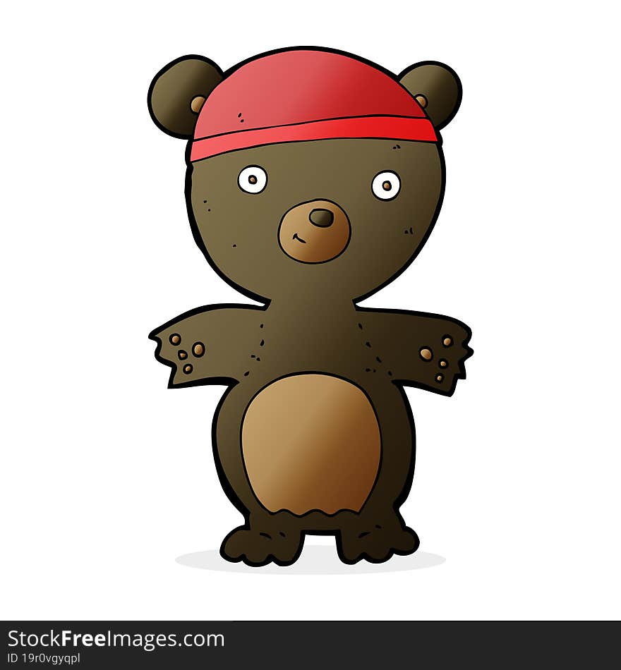 cartoon cute black bear