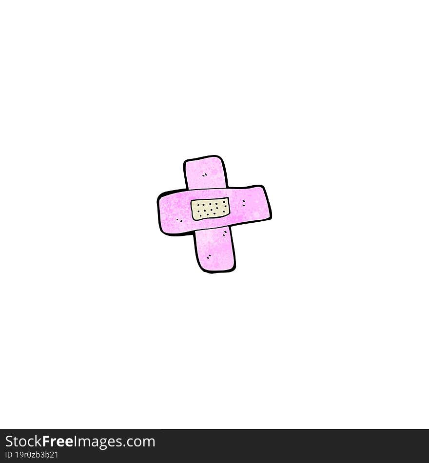 Pink Sticking Plaster Cartoon