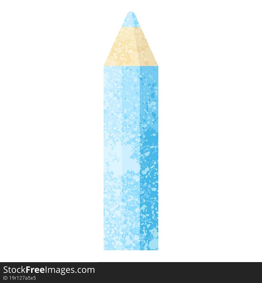 blue coloring pencil graphic icon