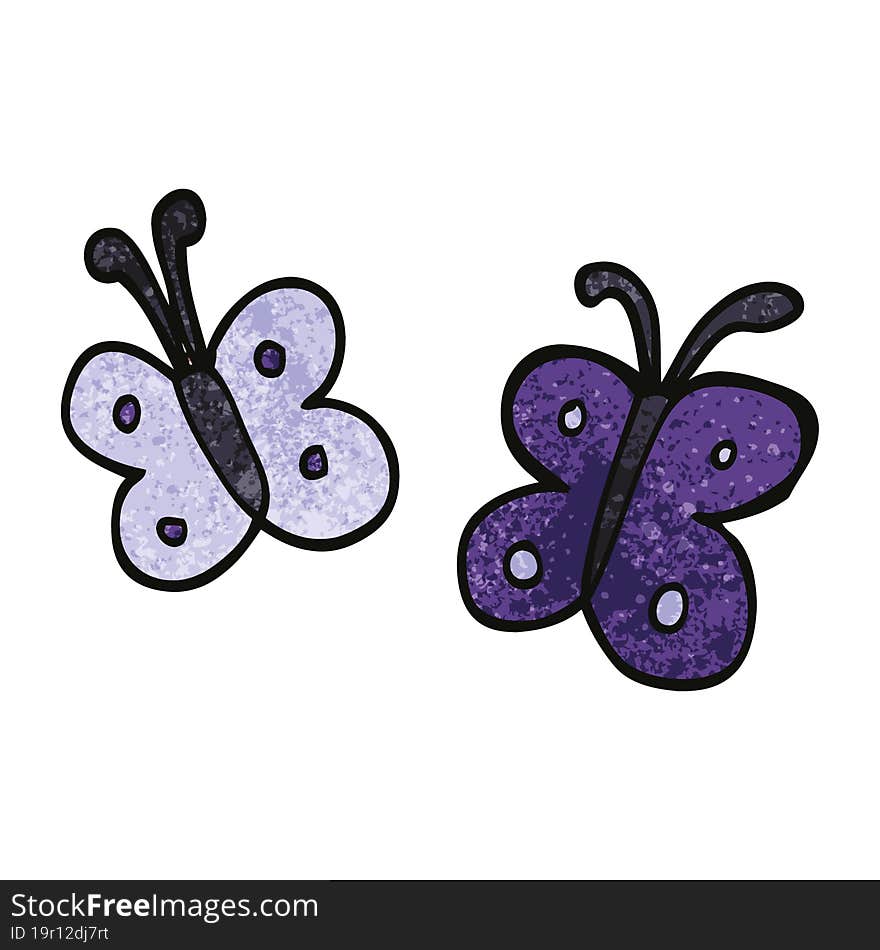 Cartoon Doodle Butterfly