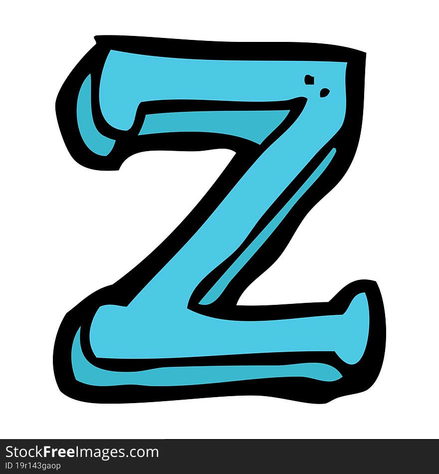 cartoon letter z