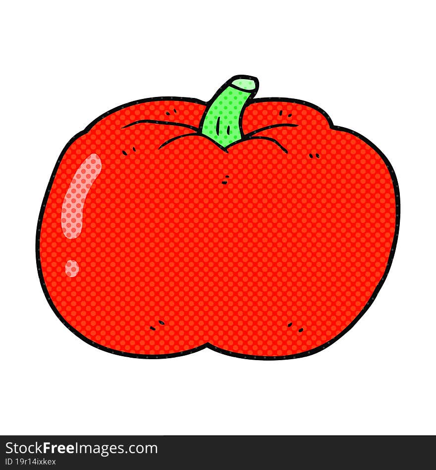 freehand drawn cartoon tomato