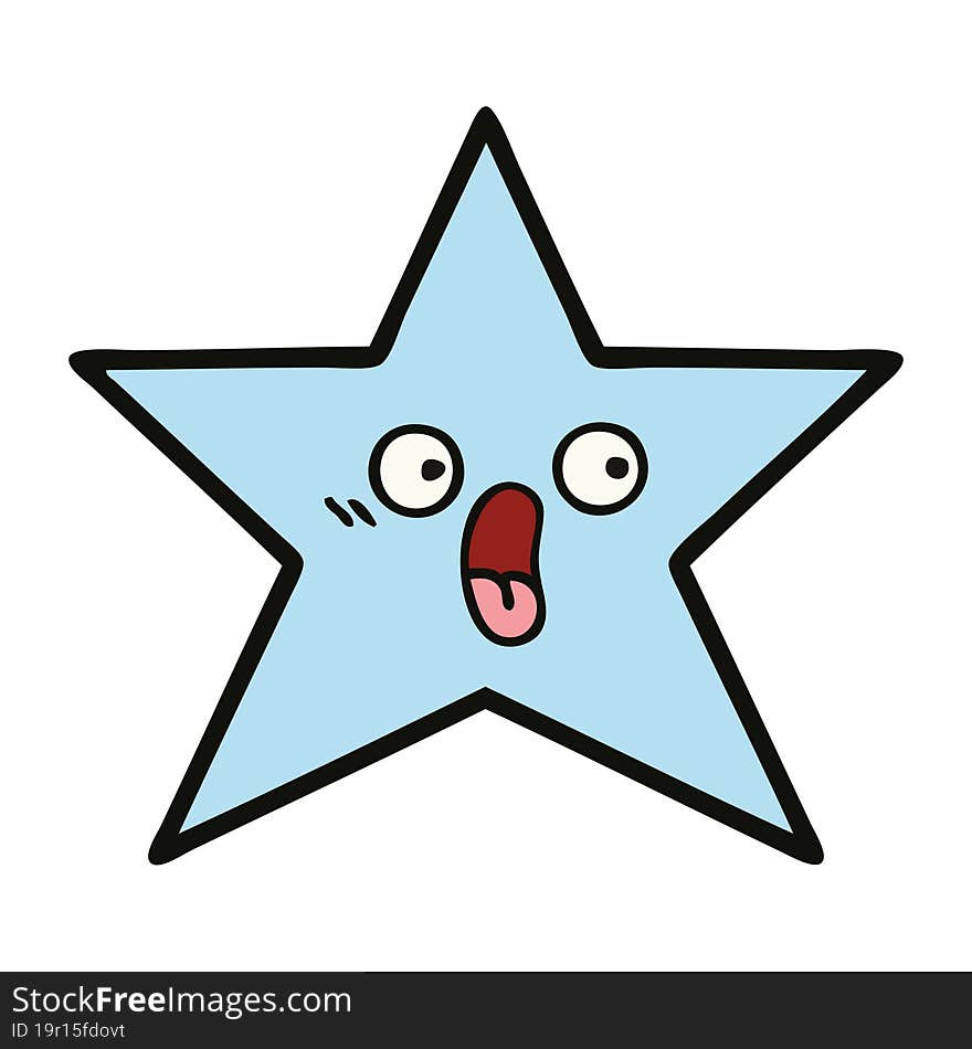 cute cartoon of a star fish. cute cartoon of a star fish