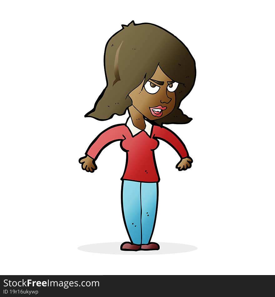 cartoon mean woman